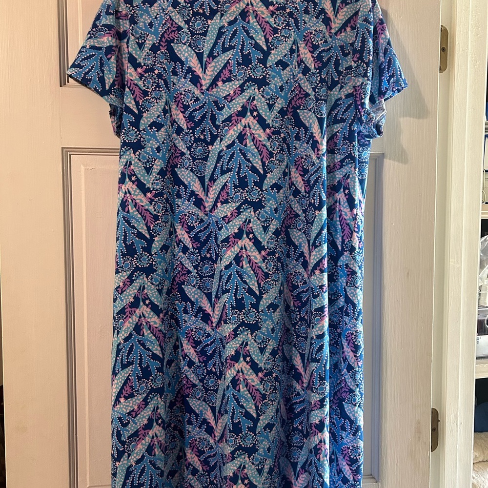 Lilly Pulitzer Pastel Blue and Pink Fabric